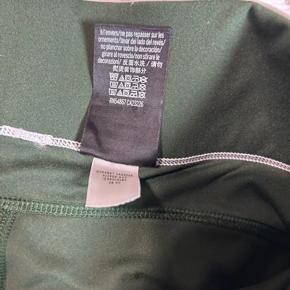 Pink Active Victoria's Secret Green White Gold Elastic Waist Athletic Leggings M - Picture 5 of 9